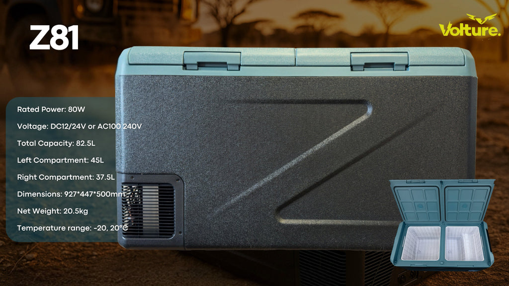 Volture Z81 Dual-Zone 82.5L Fridge/Freezer